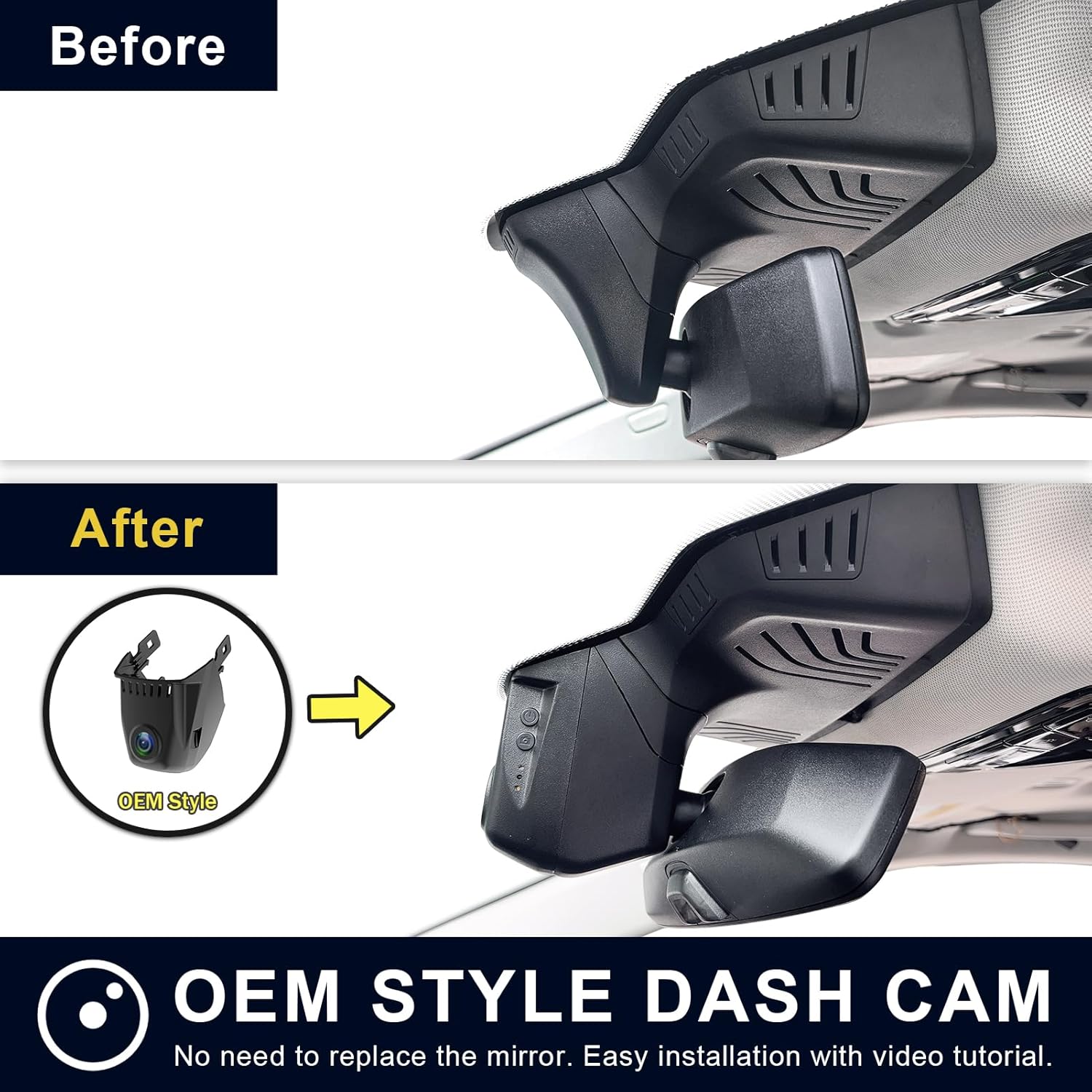 Mangoal Front 4K & Rear 1080p Dash Cam for BMW 5 Series Gen7 G30 G31 G38 2018 2019 2020 2021 2022 2023 Select 2017 M5 F90(Model A), OEM Style, 2160P UHD Video, WiFi & APP, 128GB Card