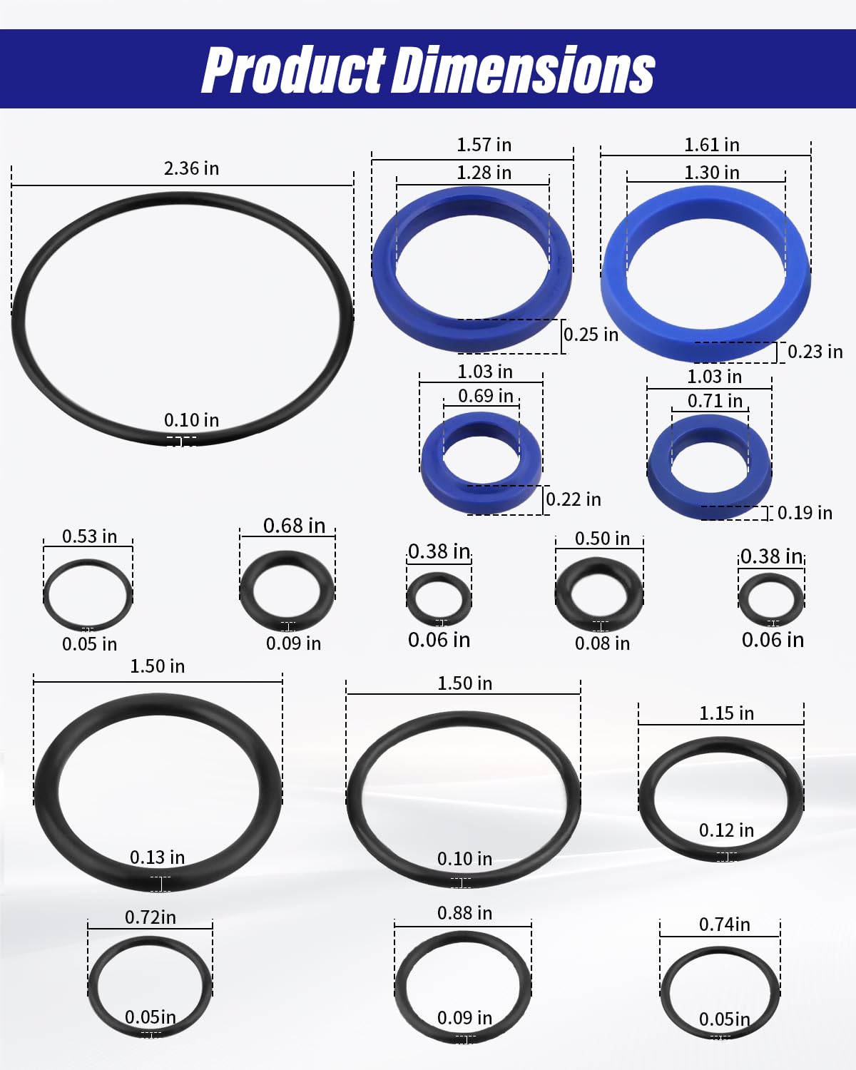 PT2748W-94 O Ring Seal Kit Fit for Jet W Pallet Jack Replace PT2748W, PT2748LW, PT2748L