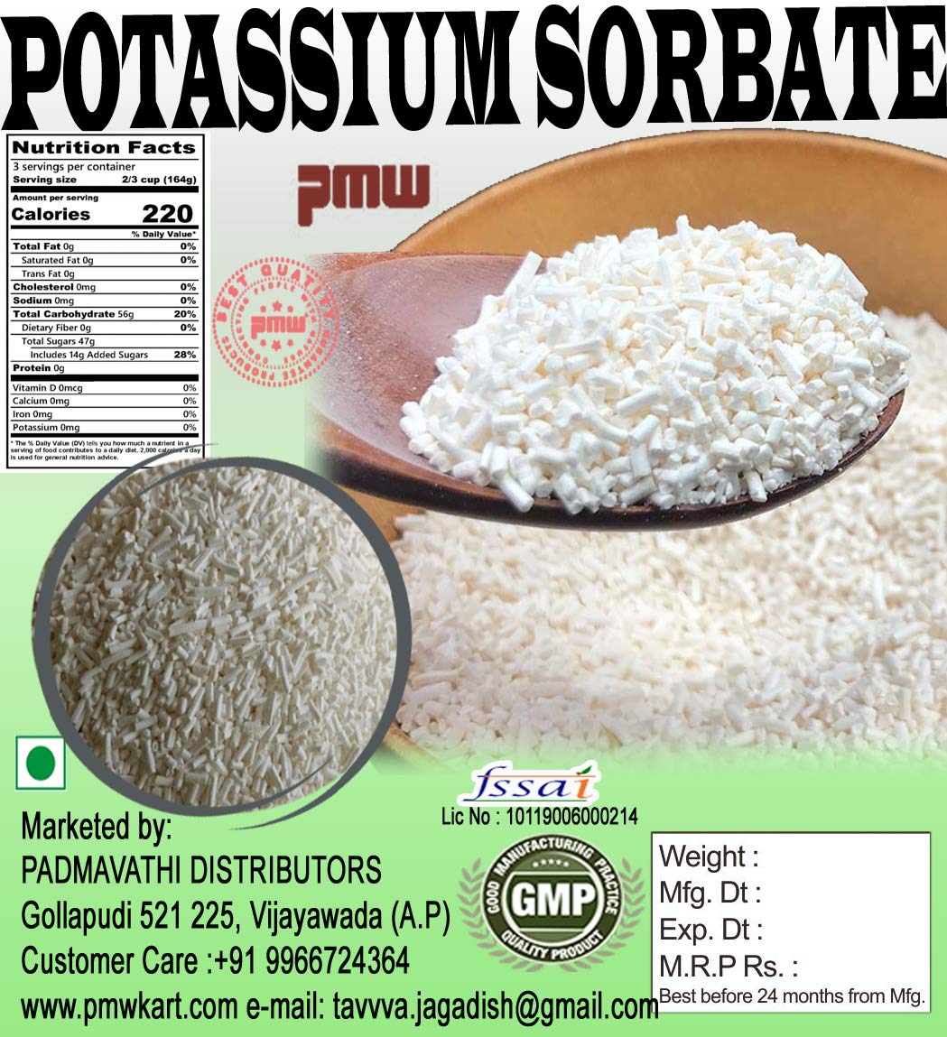 Pmw Potassium Sorbate Food Grade C6H7KO299 Pure 100 Grams