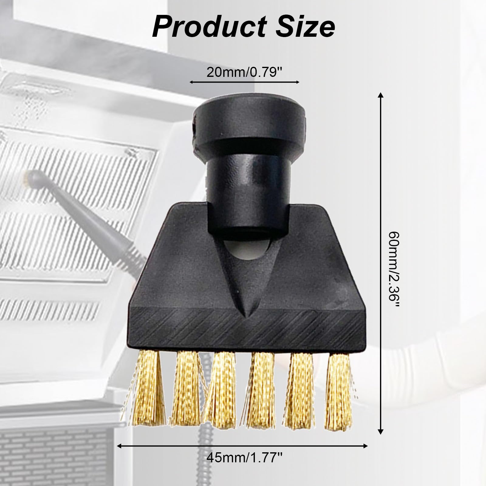 SaferCCTV Replacement Copper Flat Brush Compatible with Karcher SC1/SC2/SC3/SC4/SC5/SC7/CTK10 Steam Cleaners - Tough Stain Removal