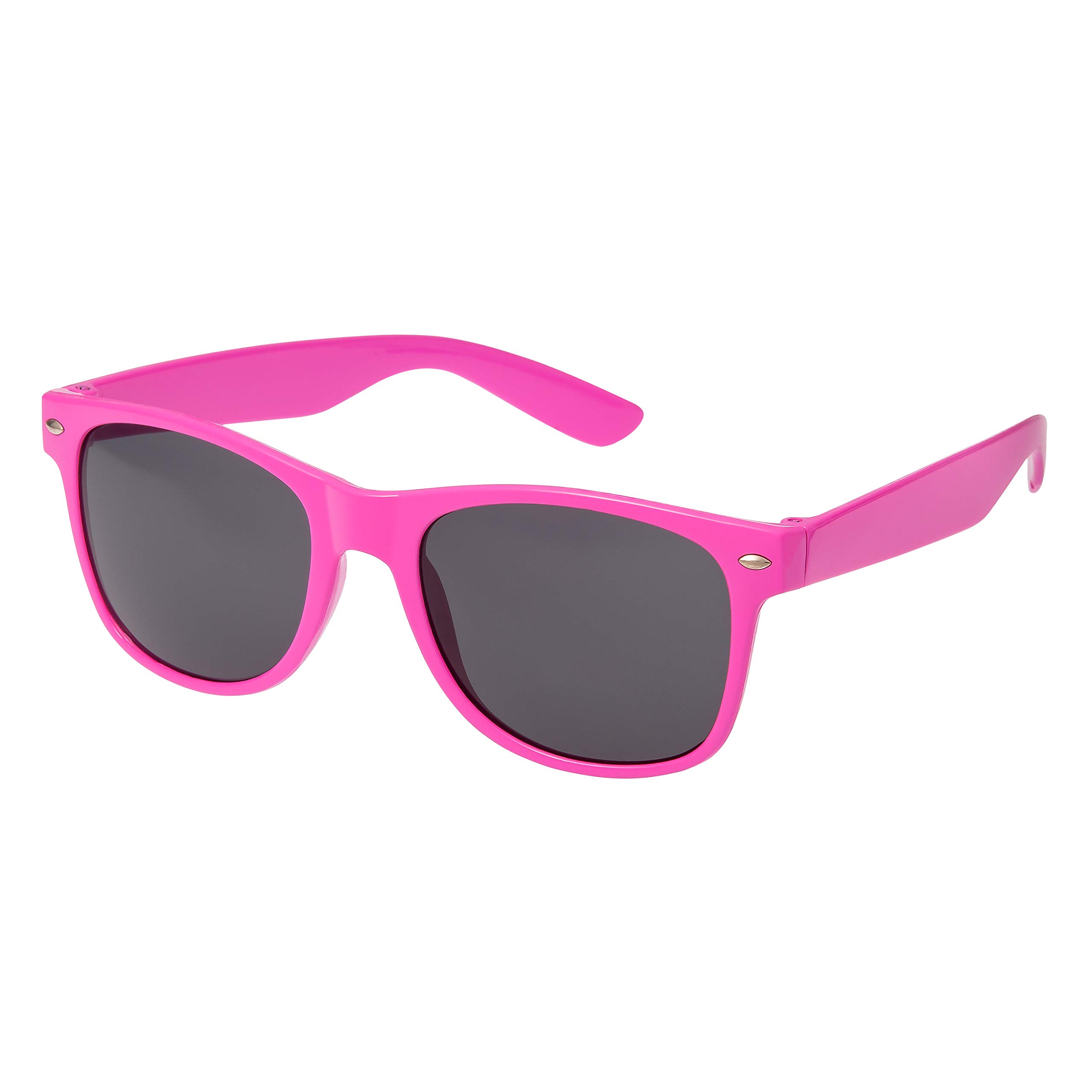 Ultrabyeasypeasystore Unisex Pink Ultra Classic Retro Sunglasses Uv400 Protection - Adults Mens Womens - Lightweight Polycarbonate Lenses - Timeless With Black Lenses