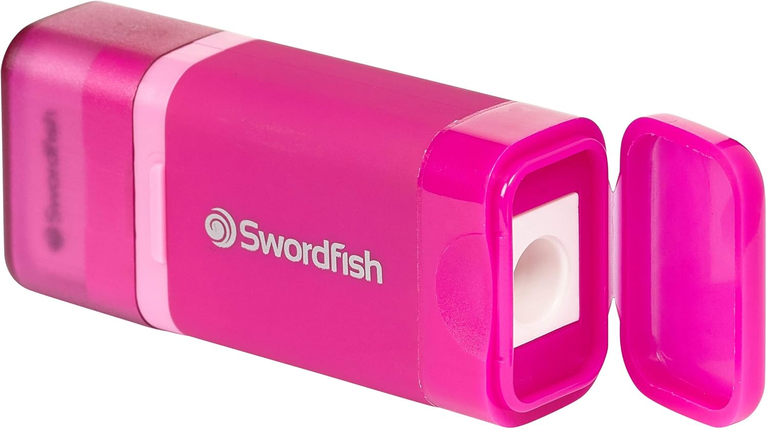Combo Pencil Sharpener with Mess-Free Canister and Eraser [Pack of 1] Pink [40365]