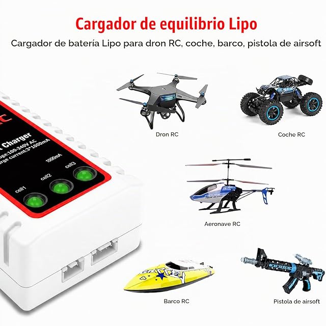 Foto 3 de 8 de Haisito B3 Lipo Ladegerät für 2S 3S Akku (7.4V, 11.1V)
