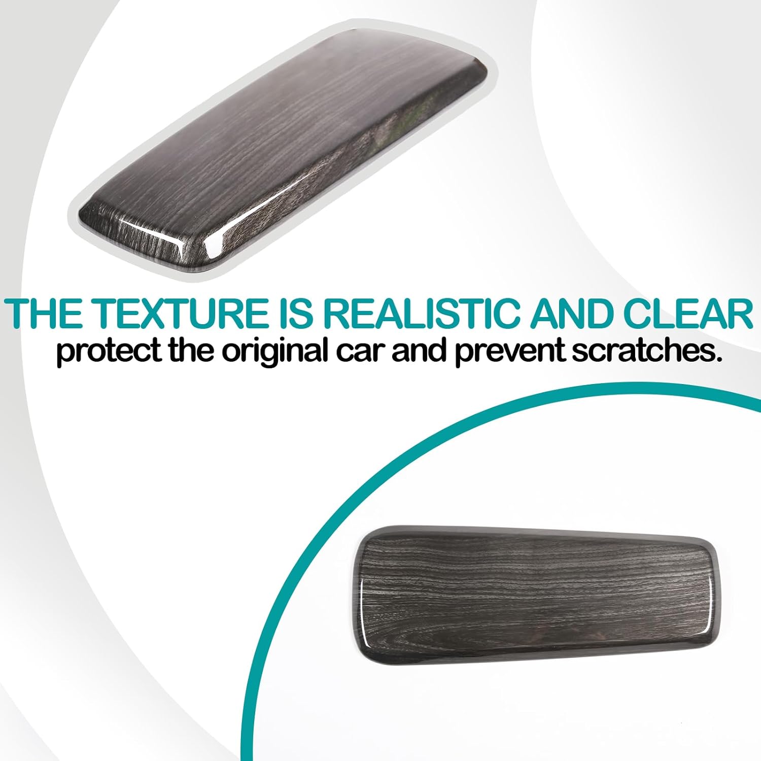 Center Console Protector Pad Automobile Waterproof Armrest Box Cover Compatible with BMW X1 U11 2023-2024 Car Armrest Box Panel Protect Trim Interior Accessories（ABS,Black Wood Grain）