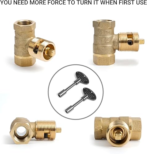 Miniatura 4 de 2 llaves universales de válvula de control de gas para vástagos de válvula de gas de 14 y 516 pulgadas para fogatas de gas y chimeneas (3 pulgadas)