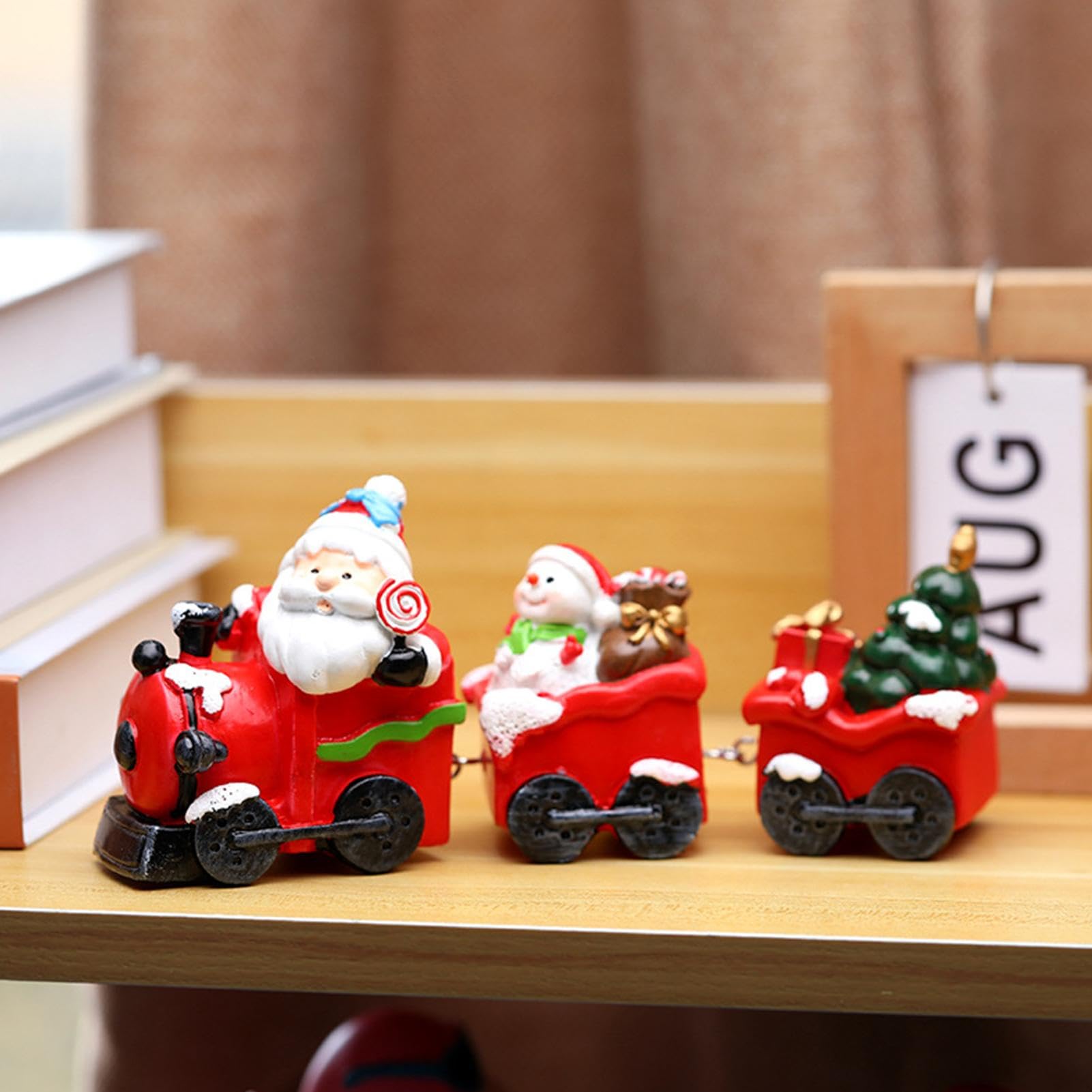 Weihnachtseisenbahn-Set,Weihnachtsspielzeugeisenbahn-Set - Niedliche Weihnachtsdekoration, Weihnachtszug-Sets, kleines Zug-Set - Weihnachtszug-Figur, Lernspielzeug, tragbares
