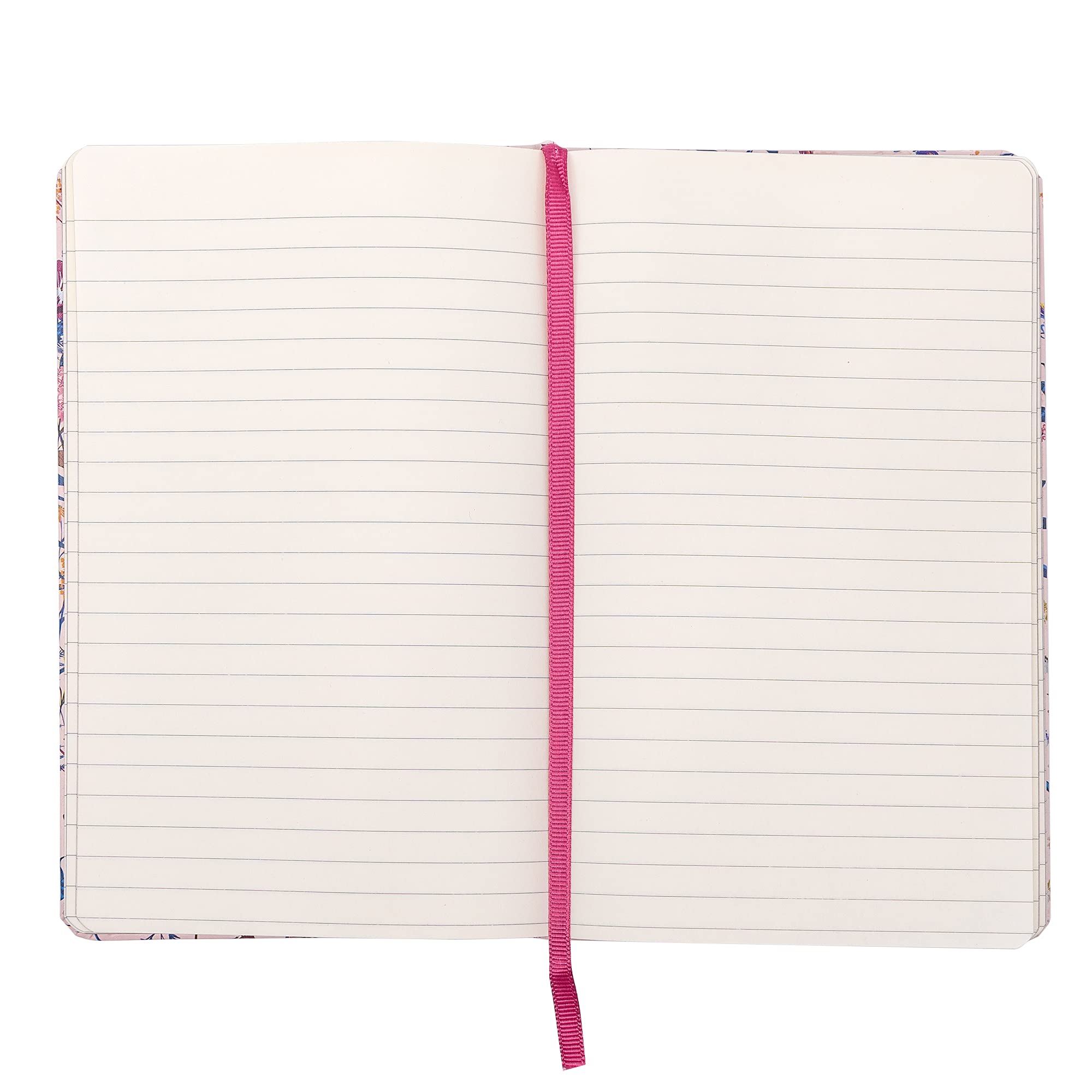 Pukka Pad, Bloom A5 Soft Cover Notizbuch - Casebound Journal Notizblock- 192 Seiten 8mm linierter 90GSM Papier - Hardcover Notizblock mit Aufbewahrungstaschen, 21 x 13cm - Blumenmustern, Creme