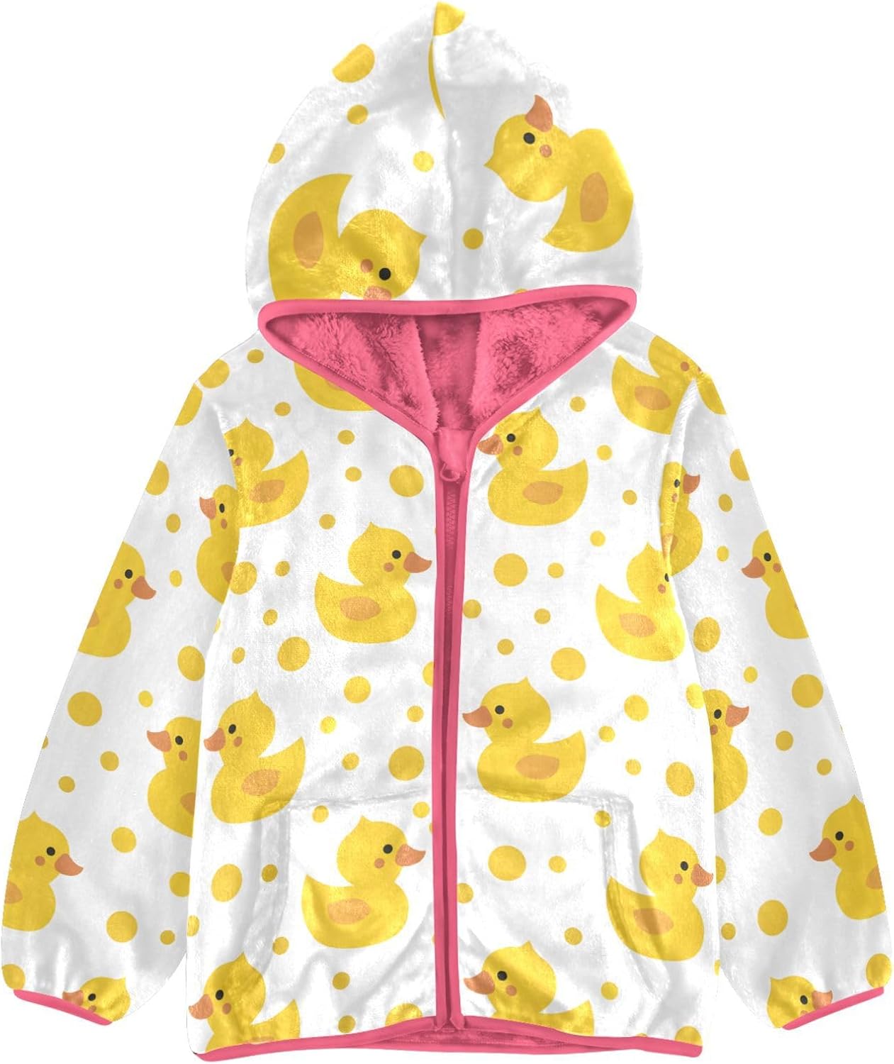 Cute Girls Zip Up Hoodie Sweatshirts Fall Winter Fleece Jacket Toddler Casual Hoodies with Pockets