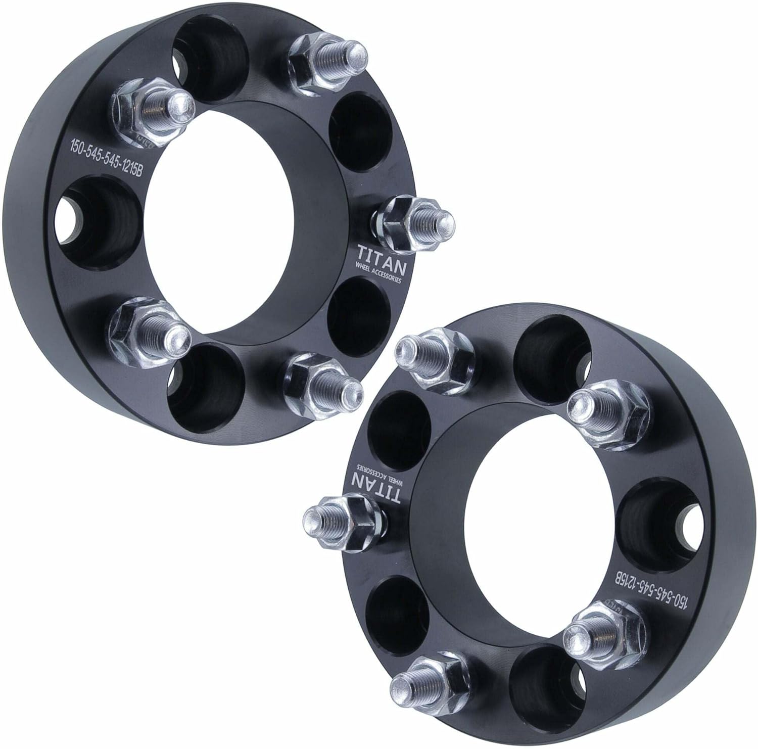 1.5" 5x4.5 Wheel Spacers - Wider Stance, Increased Clearance, Fits Jeep Wrangler TJ YJ XJ KJ KK ZJ MJ - 1.5 Inch (38mm), 5x114.3, 1/2x20 Studs - Set of 4 - Black