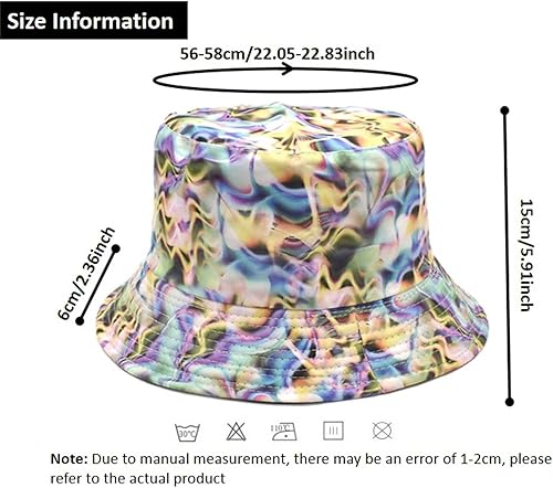 Miniatura 2 de Pure Pang Sombreros de pescador unisex Y2K sombreros de pescador plegable divertido impreso al aire libre sombrero de sol