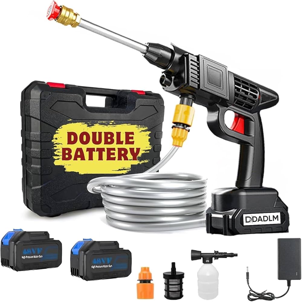 Cordless Portable Pressure Washer Gun 48V 12000mah High Pressure Water Gun| Wireless High Pressure Washer Water Spray Gun for Car Wash Bike Washing Cleaning| Adjustable Nozzle : Amazon.in: Home & Kitchen