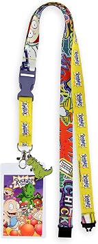 Nickelodeon Rugrats Lanyard Breakaway Strap with Clear ID Badge Holder Keychain