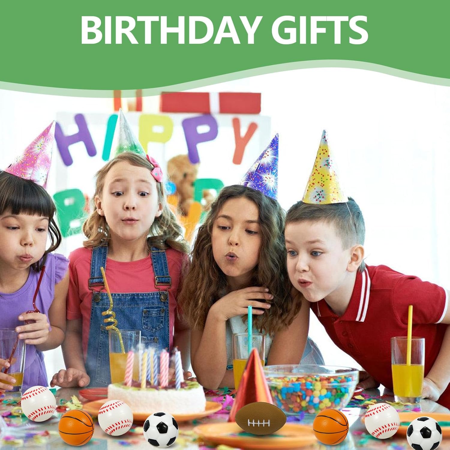 Mini Sports Balls 2.5 inch for Kids Small Foam Balls for Toddlers with Soccer Ball,Basketballs,Footballs,Baseballs Foam Stress Balls Party Favor Outdoor Play Toy Gift. (12 Mix Balls) - Image 6