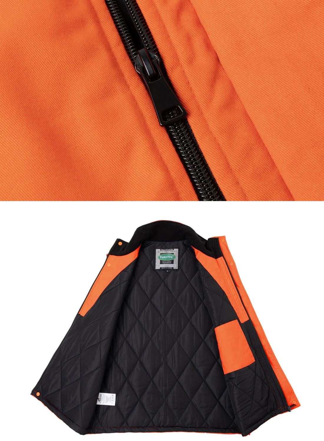 Gilet de Travail pour Homme Haute Visibilité Veste sans Manche de Travail Gilet d'Hiver Rembourré