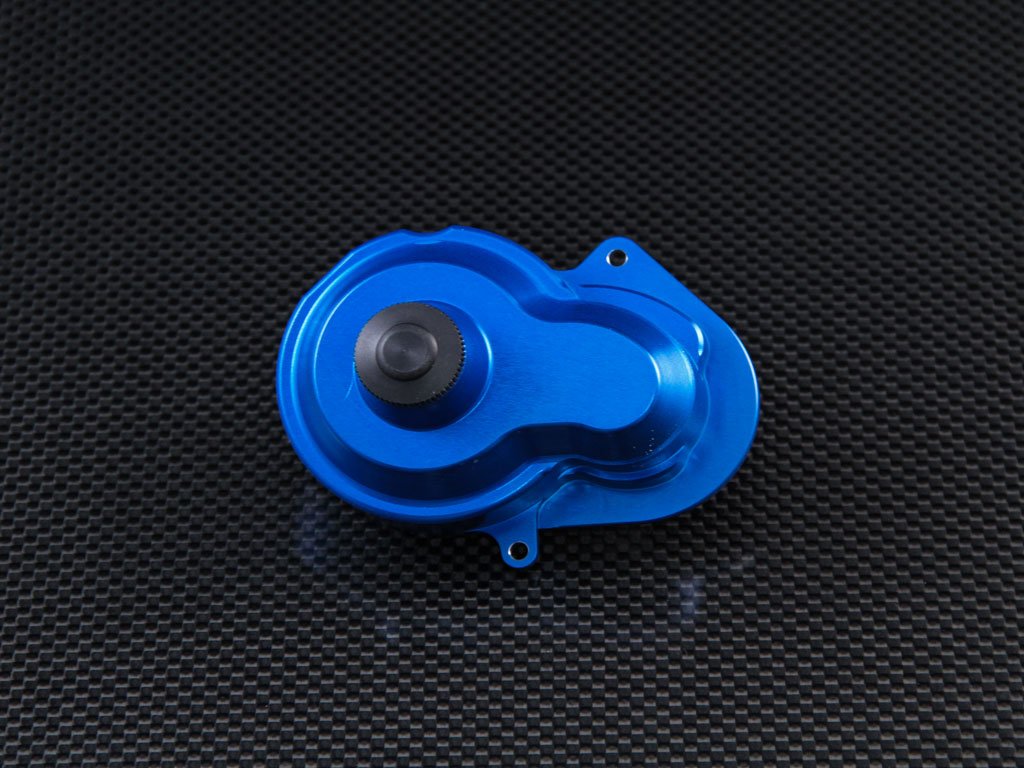 GPMRACING For Traxxas Rustler VXL/Bandit Upgrade Parts Aluminium Main Gear Cover - 1 Pc Set Blue