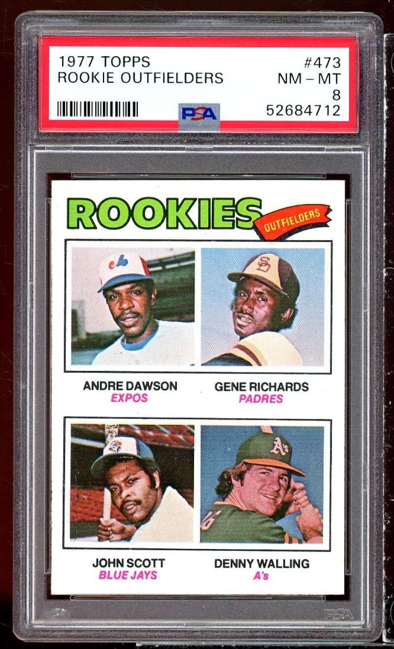 Andre Dawson; Gene Richards; John Scott; Denny Walling PSA GRADED 8 (Baseball Card) 1977 Topps - [Base] #473