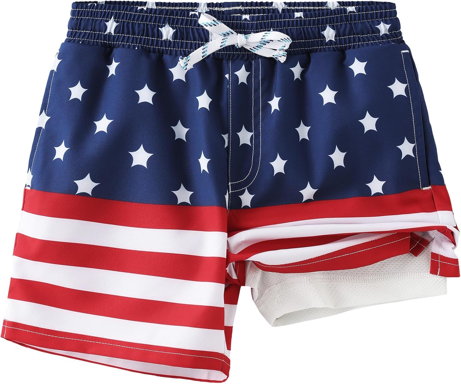 HODOSPORS Boys Swim Trunks with Compression Liner Swimsuit Bathing Suit Toddler Board Shorts