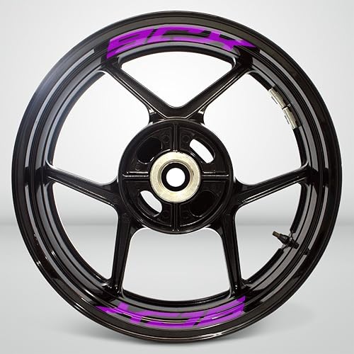 Miniatura 7 de Pegatina para llanta interior de motocicleta Yamaha XJ6, Amarillo brillante