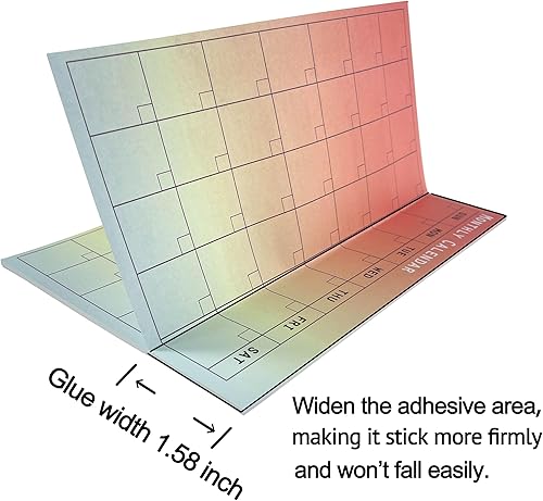 Miniatura 5 de Calendario de notas adhesivas de 6 x 8 pulgadas, bloc de notas adhesivas mensuales, bloc de notas grande para la escuela, el hogar, la oficina,