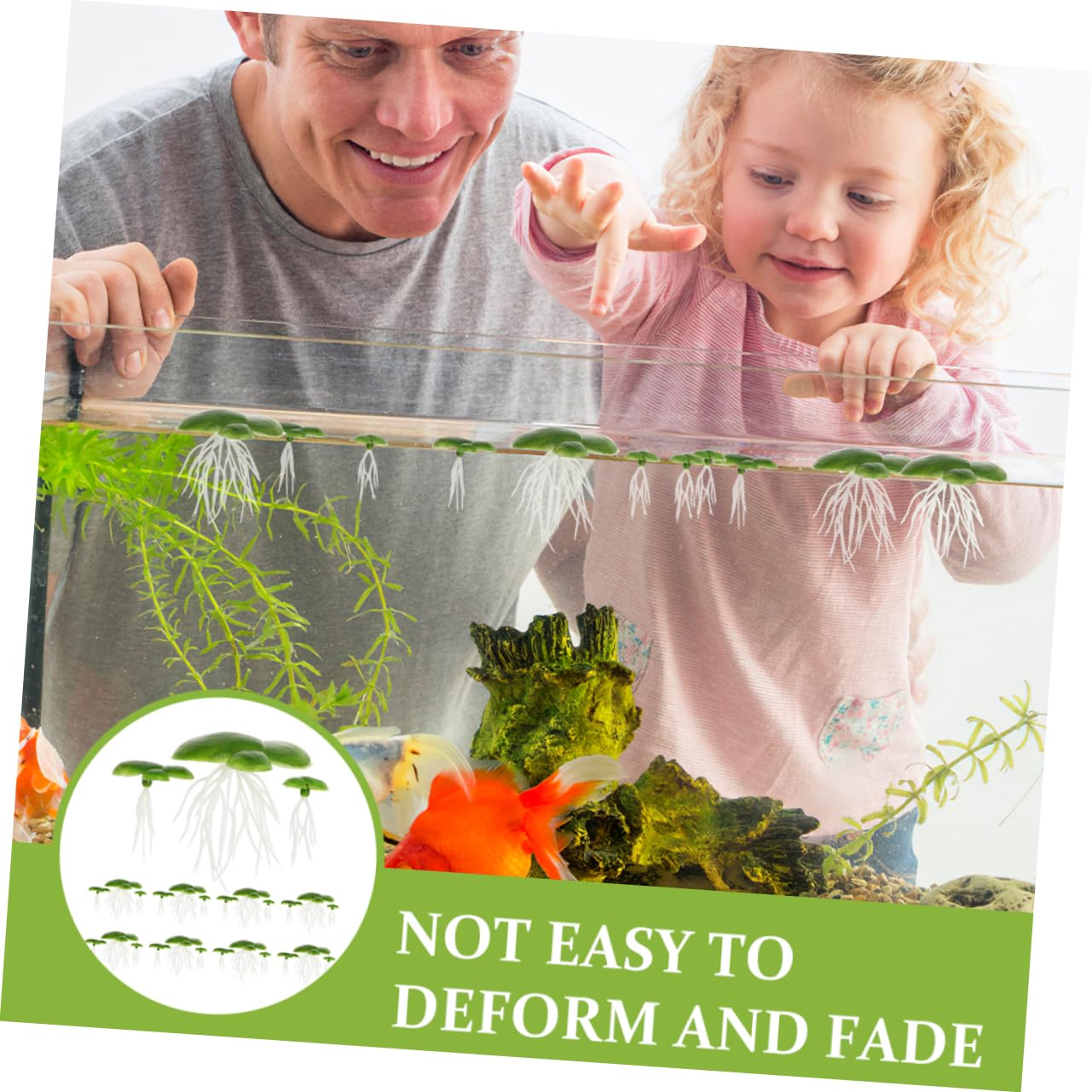 ABOOFAN 360 Piezas lenteja de Agua de plástico Planta Artificial Plantas Artificiales Decoraciones de peceras Plantas de Acuario Artificiales Acuario Plantas flotantes el plastico