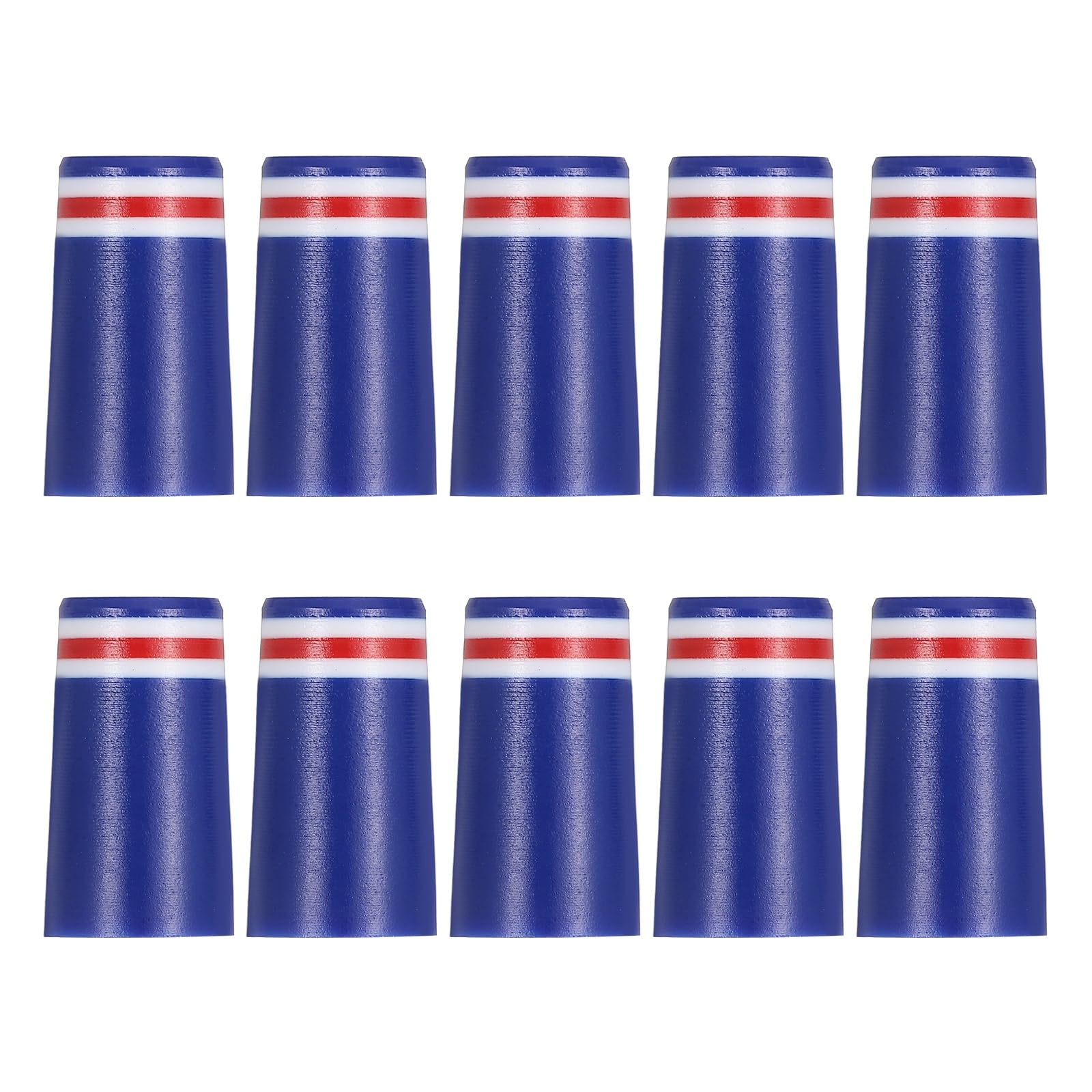 YELARXI Golf Plastic Ferrules, Golf Club Ferrules Fits 0.355In Tapered Steel Shafts Plastic Golfing Accessories 10Pack & Blue/White/Red-Fitting for (Golfing Club Repair/Replacement)