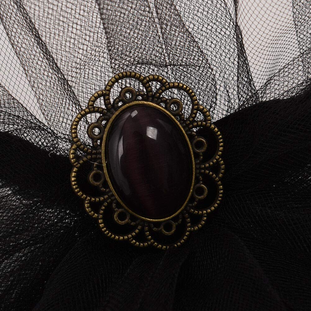 GRACEART Ruffled Detachable Collar Elizabethan Victorian Neck Ruff, Style#6 - Image 4