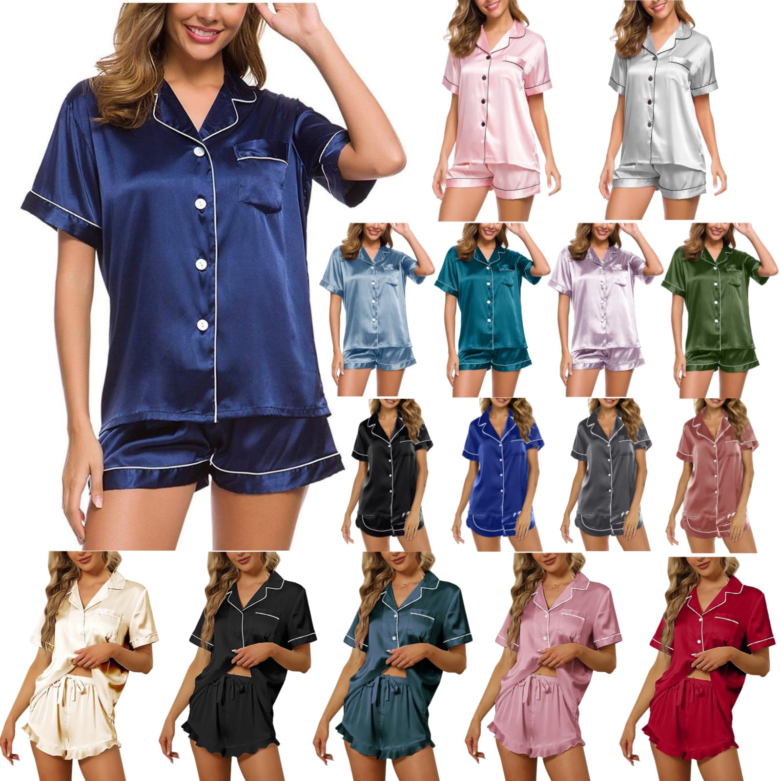 Pyjama en satin de soie luxueux et doux pour des nuits raffinées - 7