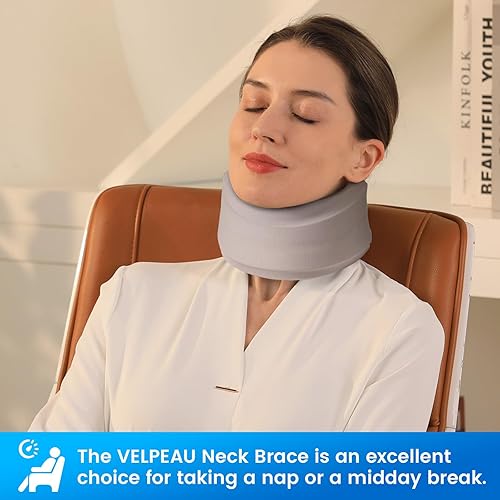 Miniatura 5 de Protector de cuello Velpeau para dolor de cuello y fuerte apoyo, collar cervical suave para dormir en posición vertical, para dormir boca arriba