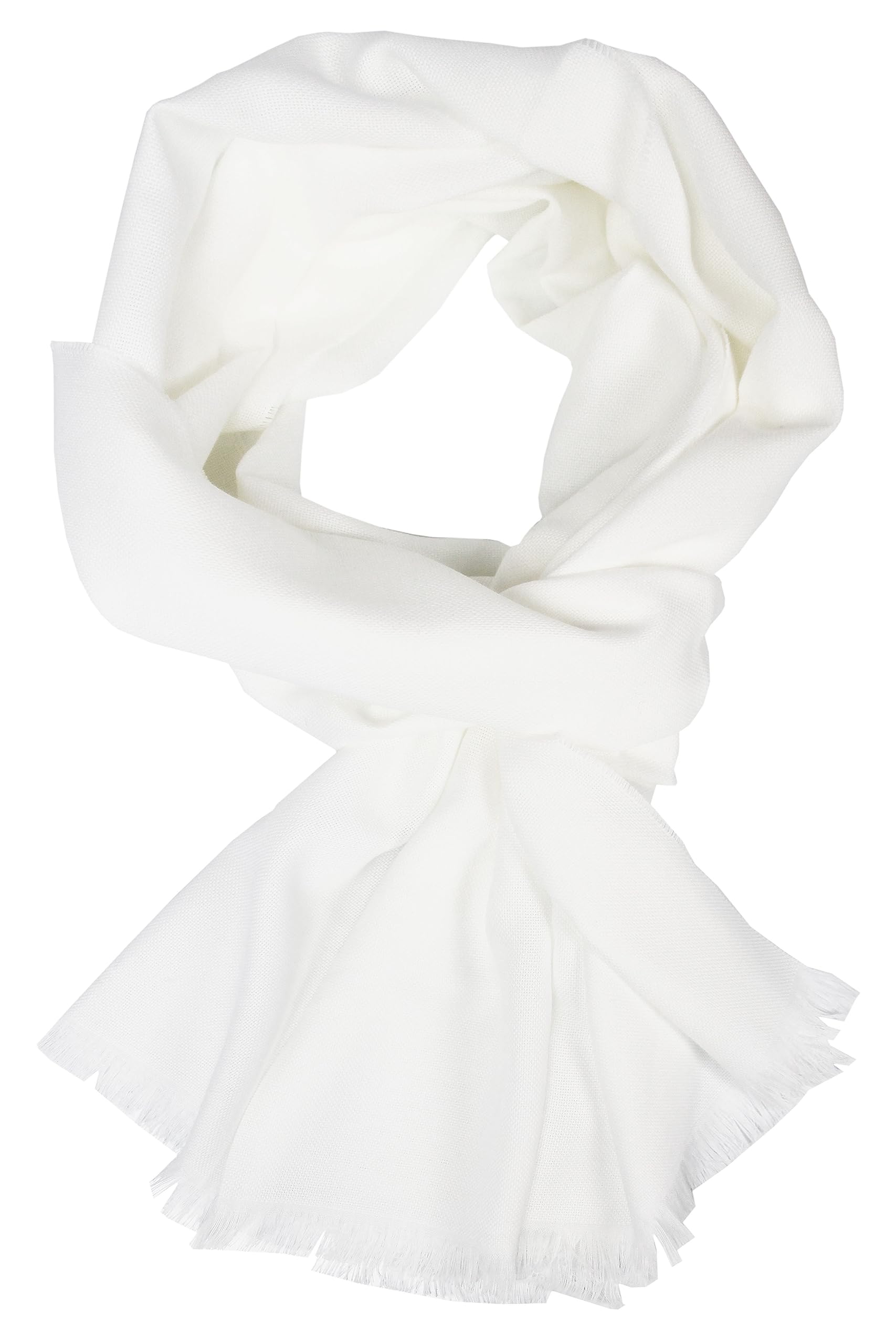 Bufanda de algodón blanco Rotfuchs de 190 x 46 cm fabricada en Alemania 4
