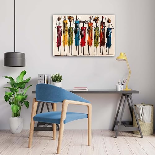 Miniatura 4 de Biuteawal Arte de pared afroamericano, decoración de mujer india, pinturas fotográficas, obras de arte decorativas abstractas para decoración del