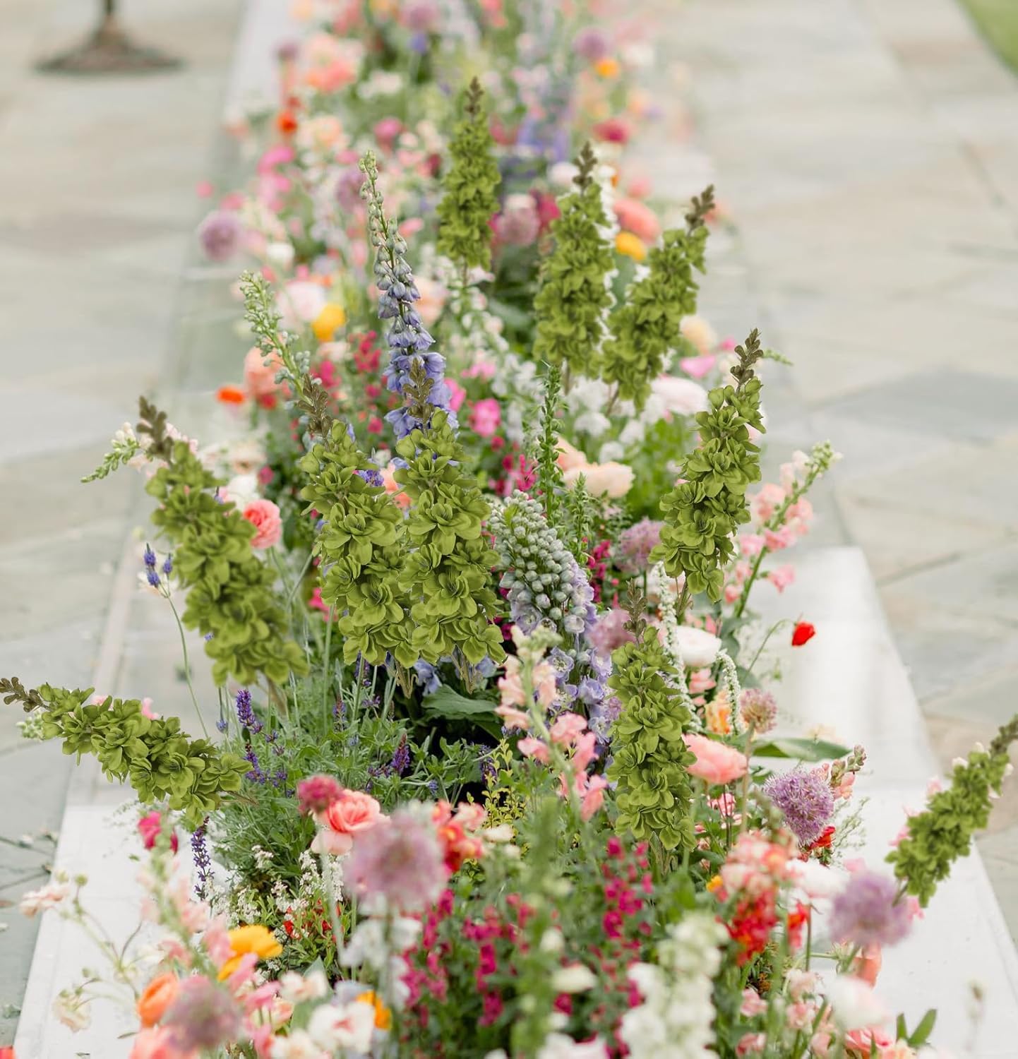 IPOPU Delphinium Artificial Flowers Green Snapdragon Flowers 6 PCS Antirrhinum Artificial Snapdragon Flowers 33.5 in Long Stem Flowers for Tall Vase Wedding Home Decor (Green)