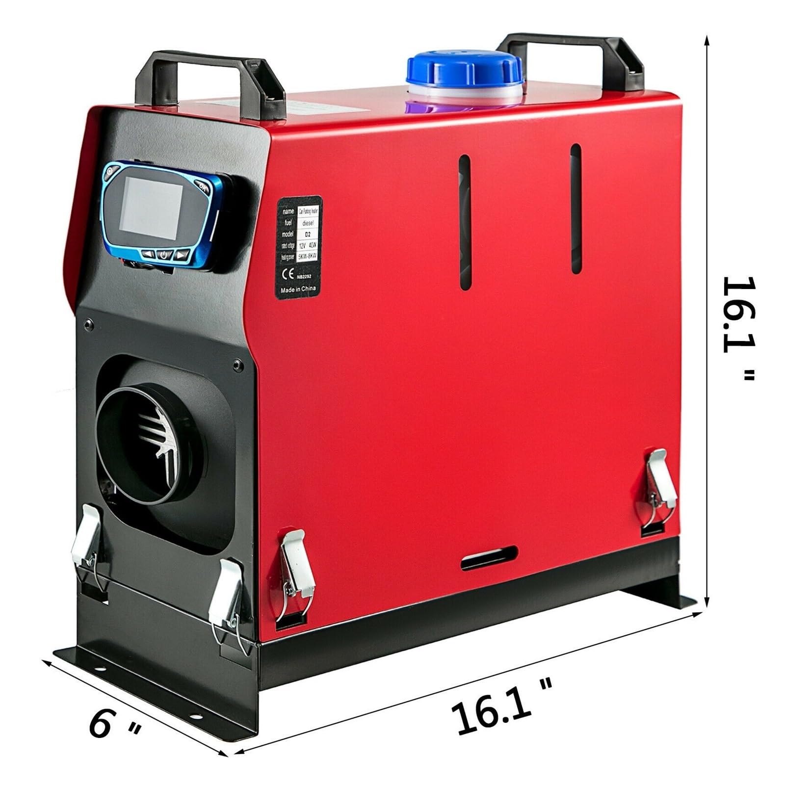 12V 8KW Diesel Air Heater Fuel Stacjonarny Parking Parkingowy Samochodowy 1 Wylot Powietrza Przełącznik LCD Do użytku DIY