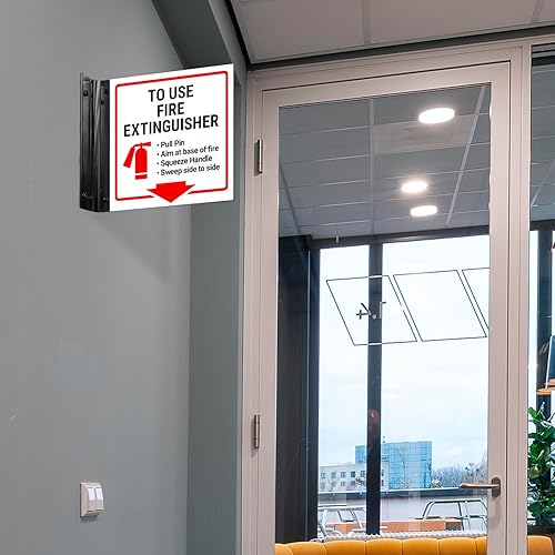 Miniatura 8 de Letrero de doble cara, 6 x 6 pulgadas, ACM, con accesorio de níquel cepillado, hecho en Estados Unidos