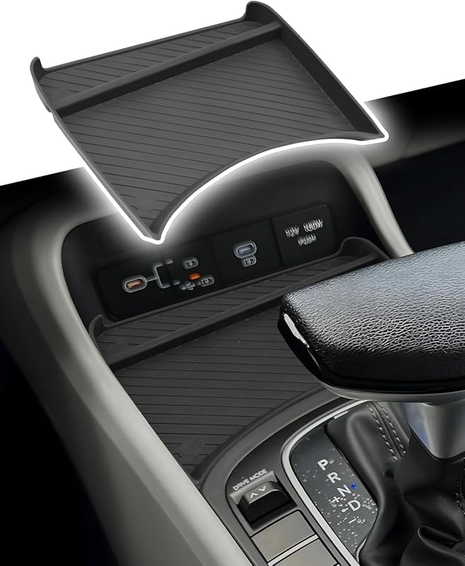 Organizador de Console Central CDEFG para Hyundai Kona 2024, 2025 e 2026 – Bandeja Inferior para Veículos a Combustão com Câmbio Manual ou Automático