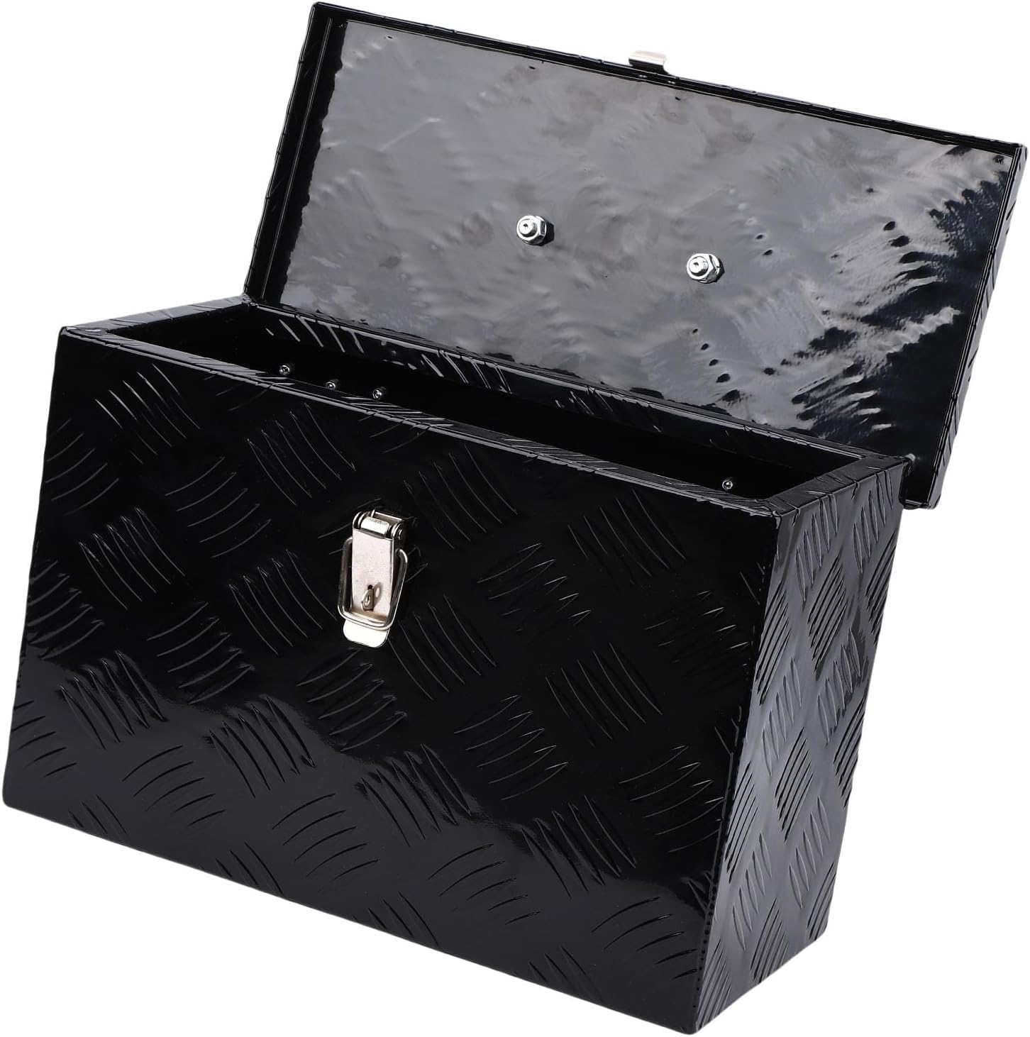 Truck Bed Tool Box 16 Inch 20L Heavy Duty Aluminum Alloy Foldable Top Handle Outdoor Trailer Pickup Toolbox
