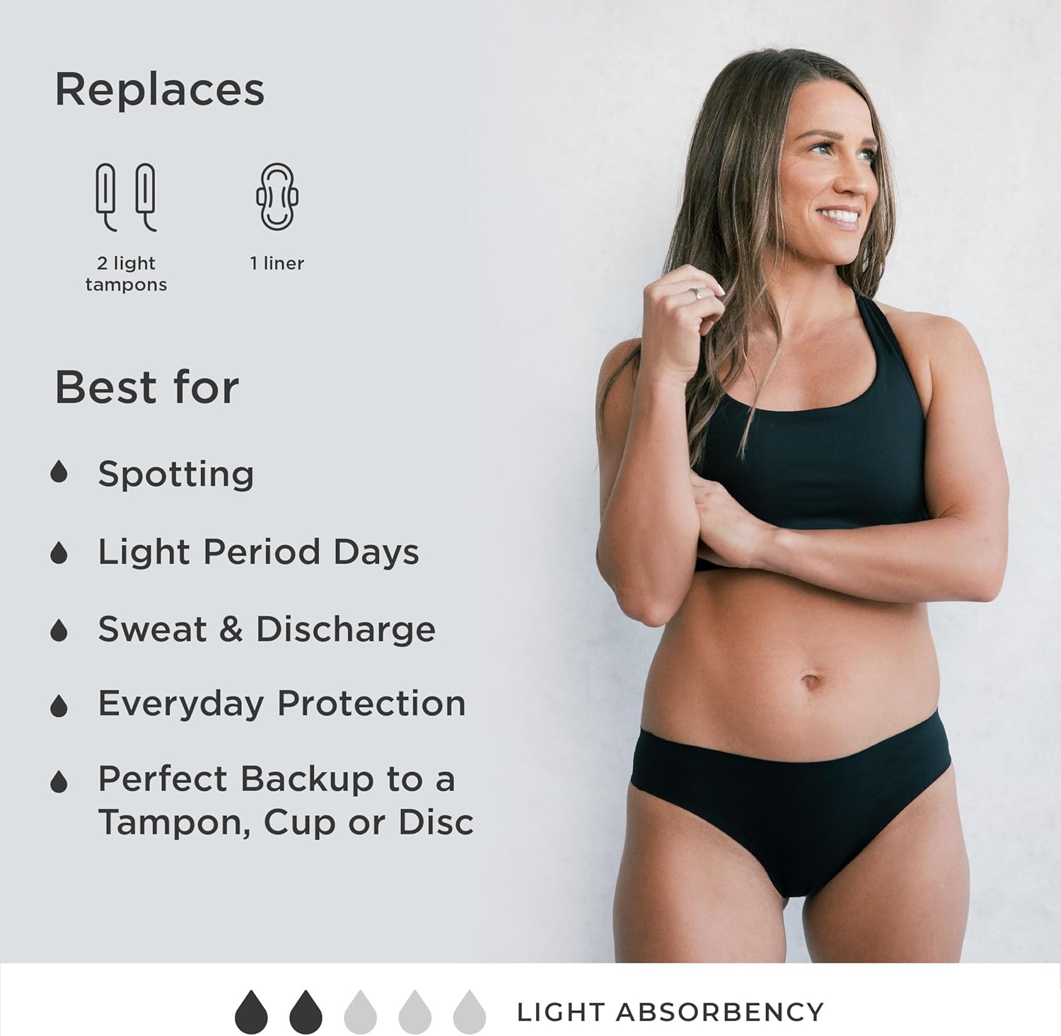 saalt Seamless Thong - Womens Period Underwear - Replaces 1 Liner or 2 Light Tampons - Image 4