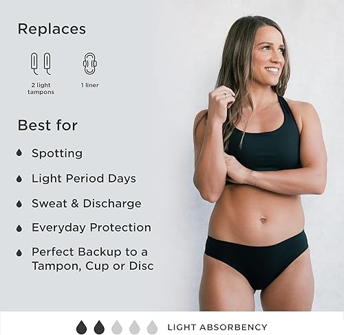 Miniatura 5 de Saalt Paquete de tanga sin costuras y copa menstrual suave, incluye copa menstrual reutilizable y tanga sin costuras, ropa interior para mujer,