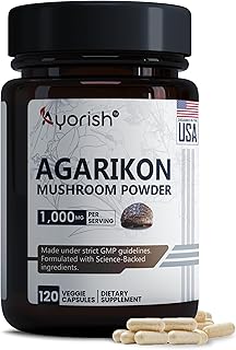 Agarikon Mushroom Capsules 500mg | Pure Agarikon Powder | Premium Mushroom Supplement | Vegan, Non-GMO, Gluten-Free | 120 Veggie Capsules | Lab Tested for Quality & Purity