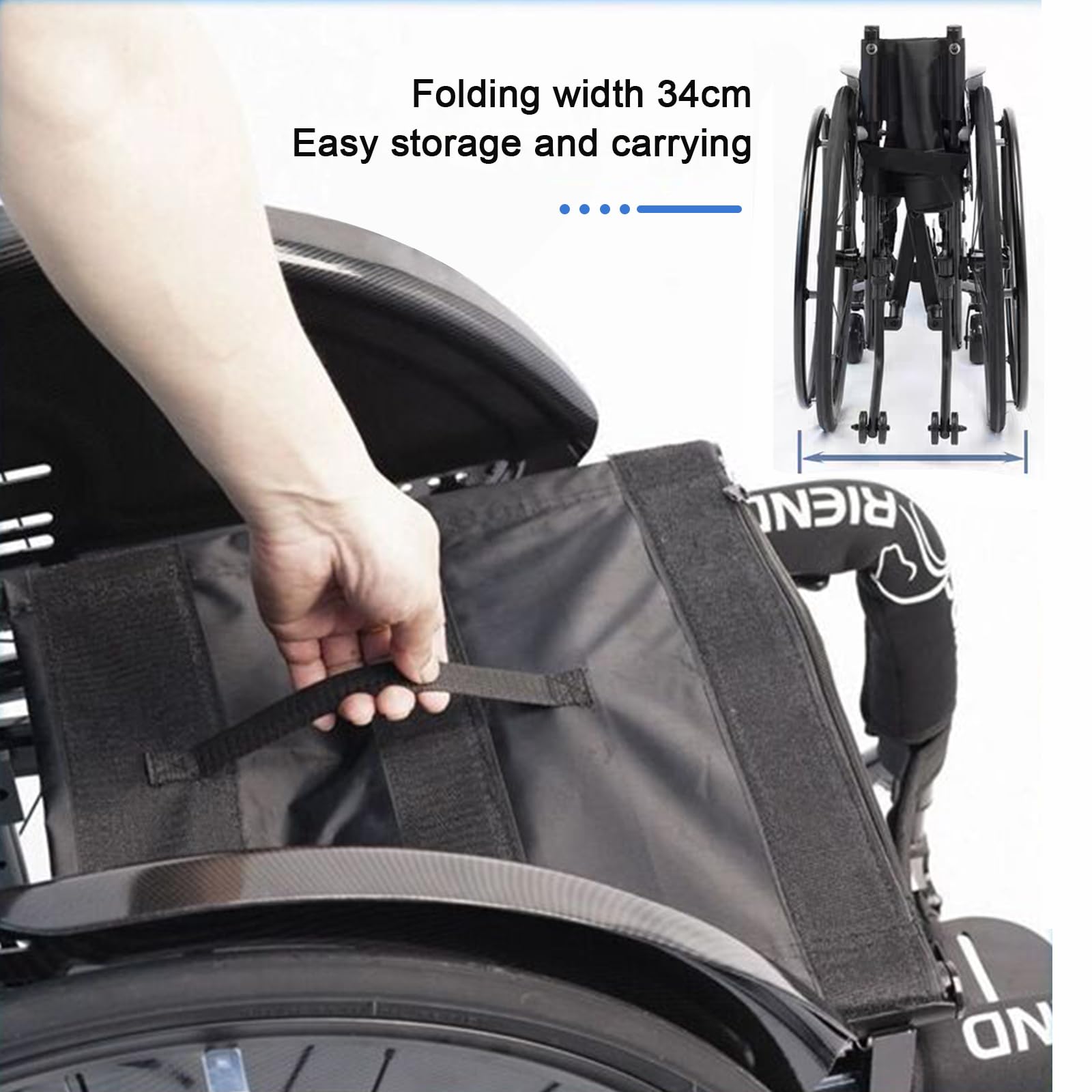 Silla de ruedas manual ligera todo terreno, portátil, plegable, autopropulsada, deportiva, para adultos, ruedas grandes para usuarios discapacitados