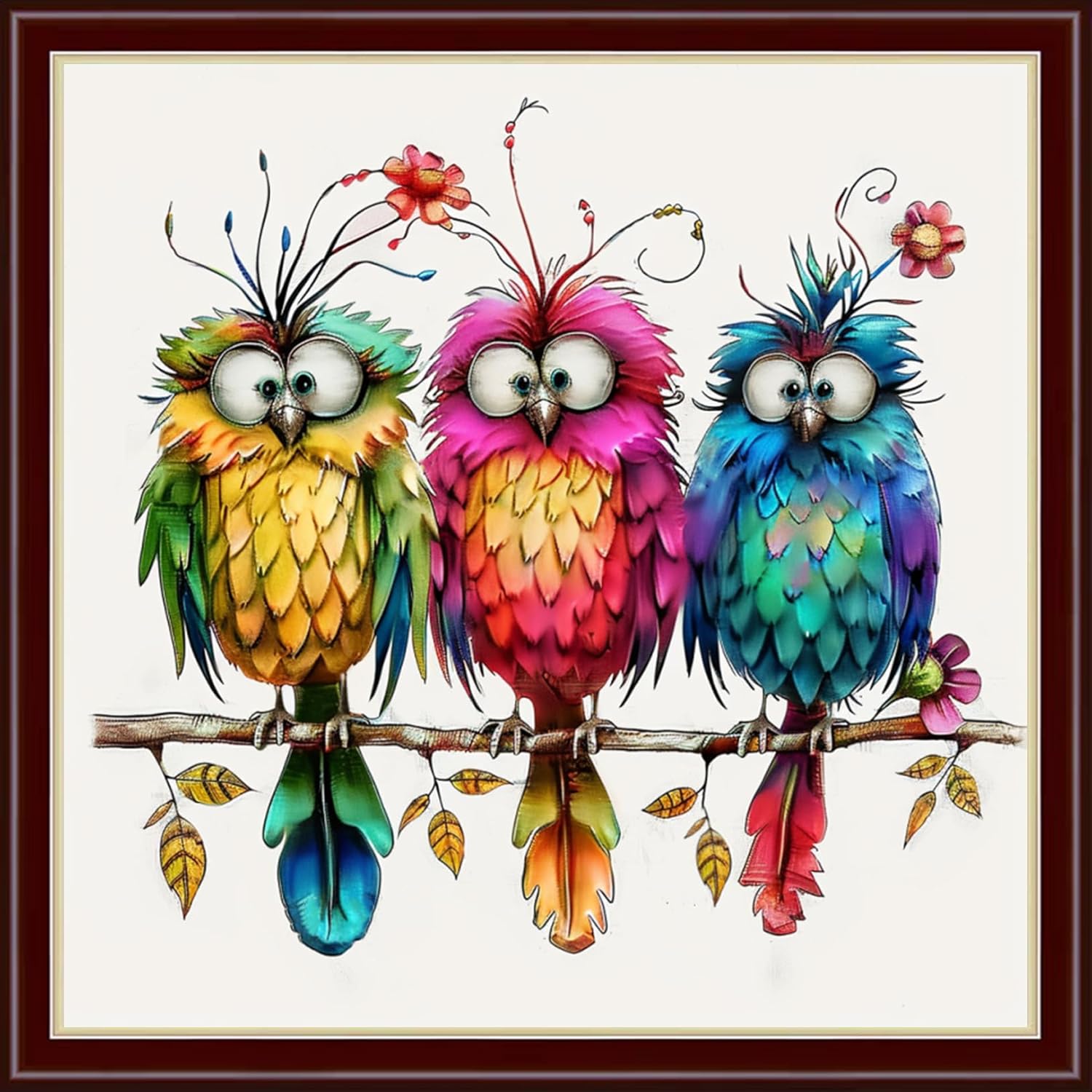 Findvoor Counted Cross Stitch Kits for Adults Full Range of Cross Stitching Embroidery Unprinted Pattern for Beginners, 11CT Needlepoint Cross-Stitch Patterns Embroidery Kits-Flower Books 18×18 inch