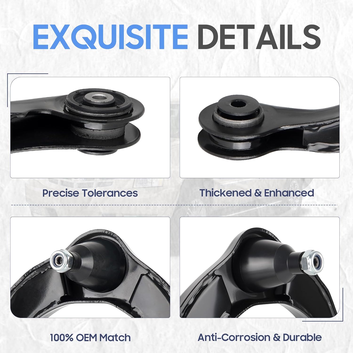 Front Driver & Passenger Side Complete Upper Control Arms w/Ball Joints Suspension Kits for 2011-2015 Dodge Durango/Jeep Grand Cherokee K621608 K621607 (2PCs)