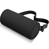 Lumbar Roll Support Pillow for Office Chair, Car, Gaming Chair, Memory Foam Back Cushion with Washable Cover for Relieving Back Pain & Improving Posture,Black