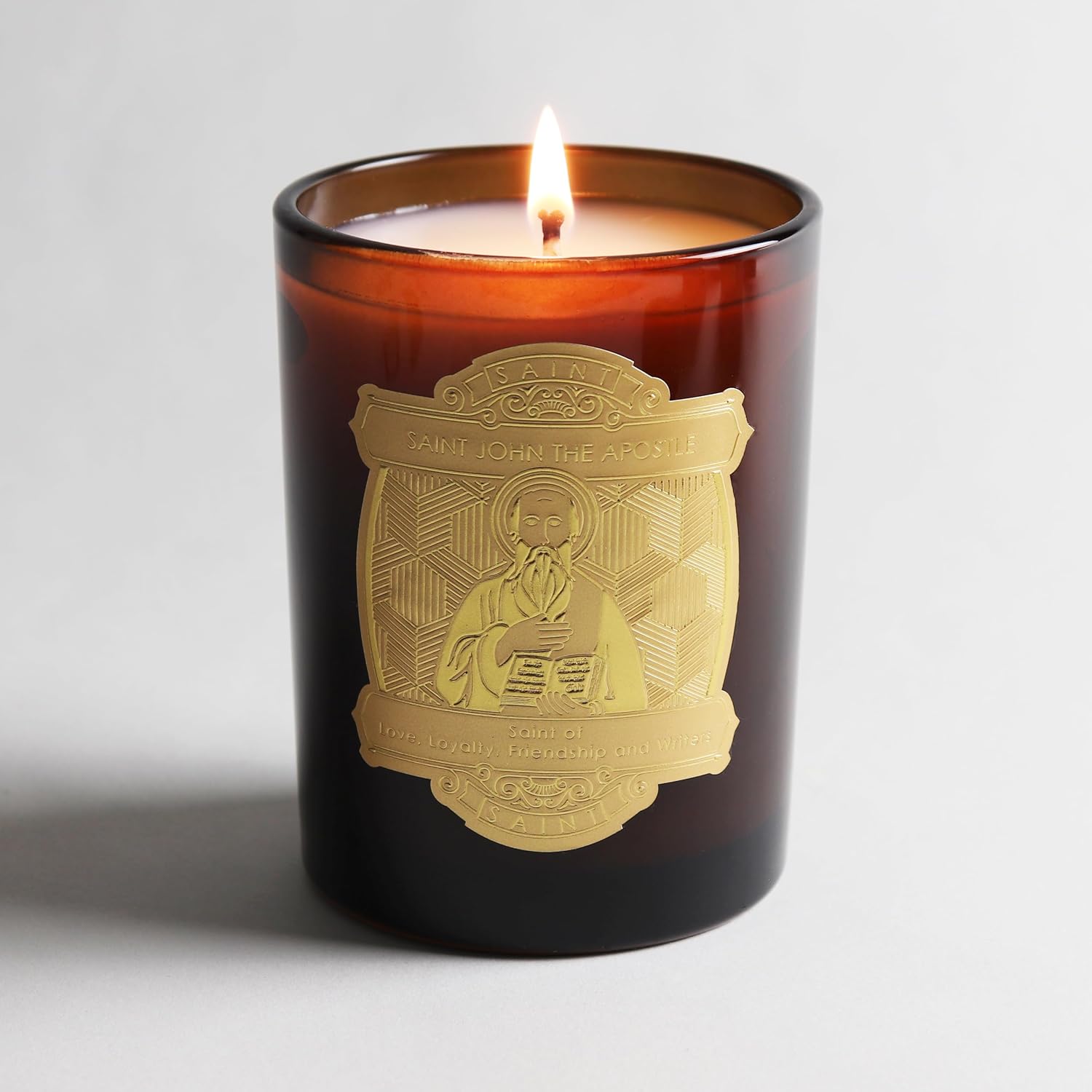 SAINT John the Apostle Scented Candle with Prayer and Prayer Coin, Saint of Love, Loyalty, Friendship and Writers, Soy Coconut Aromatherapy Candle with 80 Hour Burn Time, Special Edition