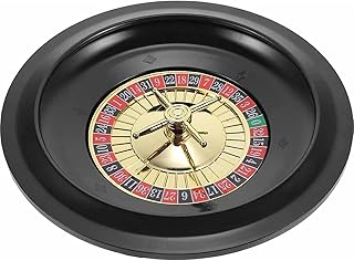Deluxe-Roulette aus Holz Tragbares Roulette aus Holz Roulette für Entspannte Unterhaltung Roulette mit Präzisionslager für Heimspielabend Oder Clubparty,001