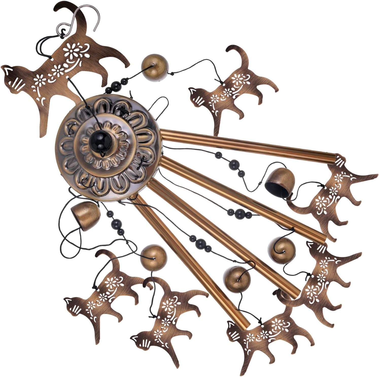 Cats Wind Chimes for Outside/Indoor/Garden/Home/Balcony/Lawn/Tree/Yard/Garden Decoration, Retro Wind Catcher, Hang Cat Decor, Blessing Wind Bells, Memorial WindChimes Gifts for Mom, Grandma, Woman