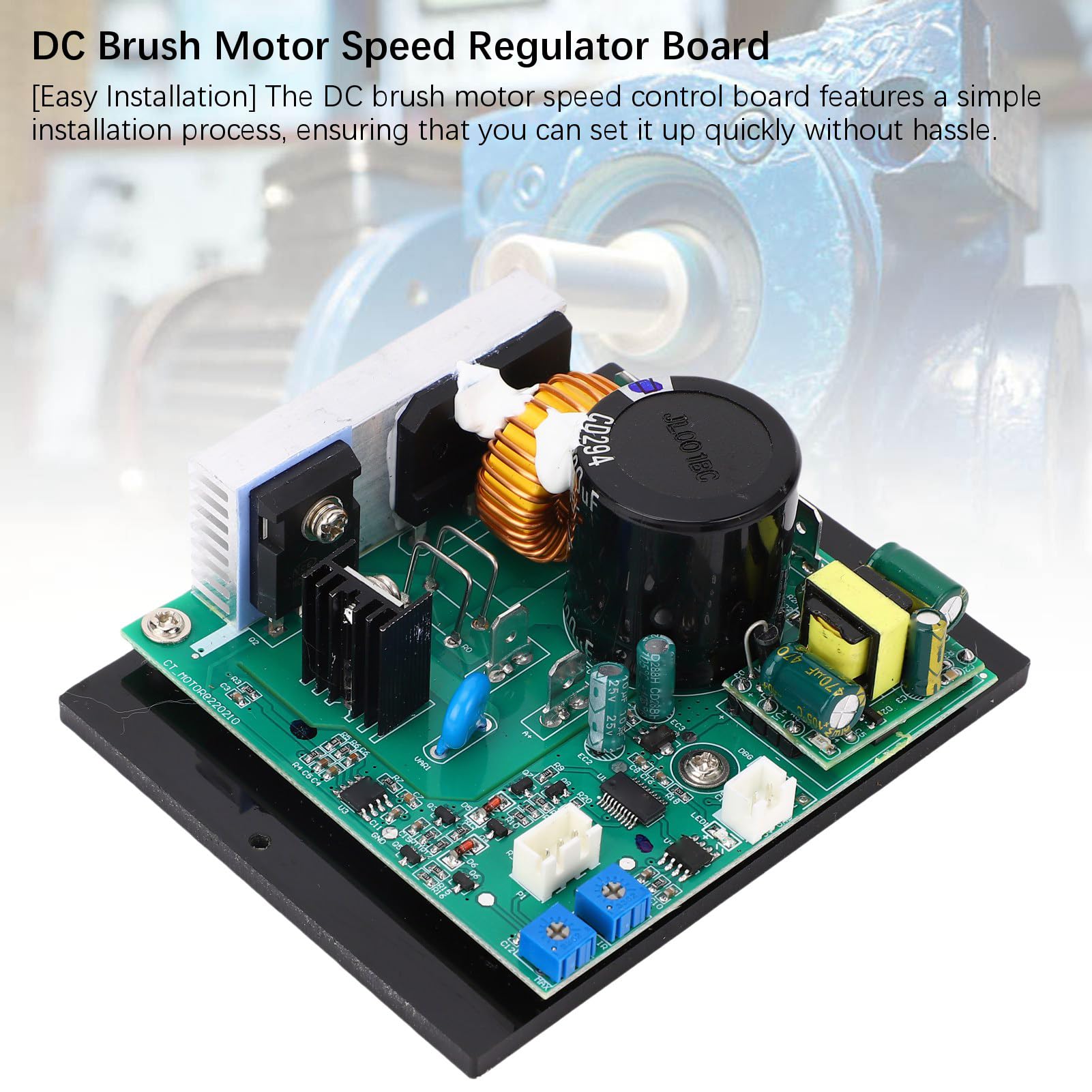 Placa de Control de Torno Mini con Salida Ajustable y Guardia de Sobrecarga Multifuncional con Salida DC0-180V para Motor 450-1100W