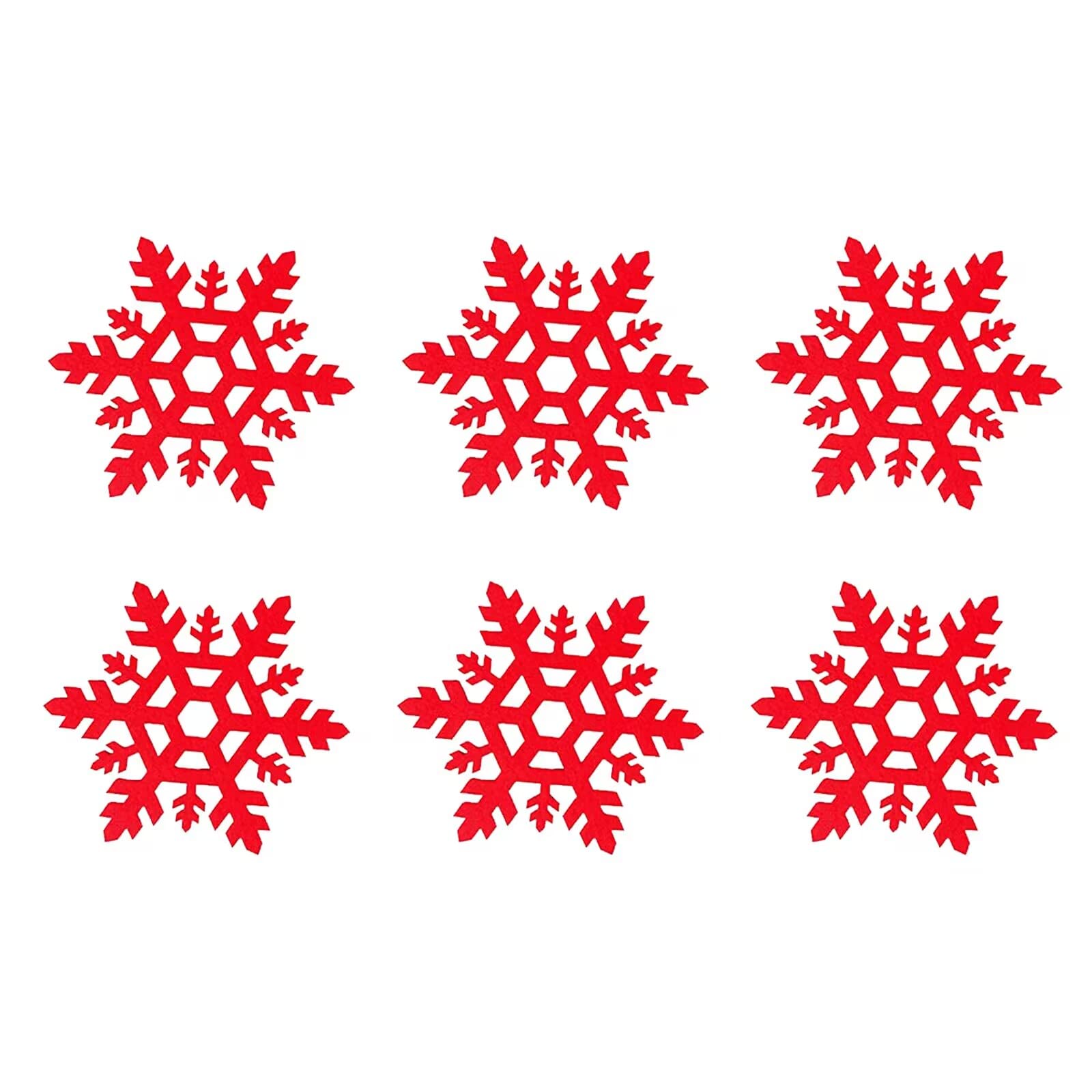 16 Sous-Verre De Flocon De Neige De Noël, Tapis De Tasse De