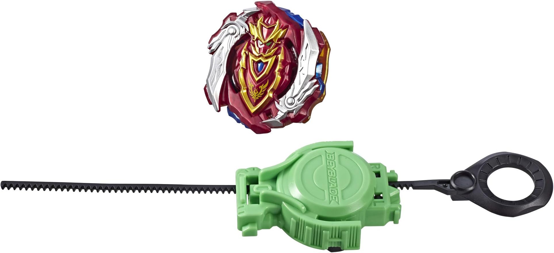 Burst Turbo Slingshock Turbo Achilles A4 Starter Pack - Battling Top and Right/Left-Spin Launcher, Age 8+