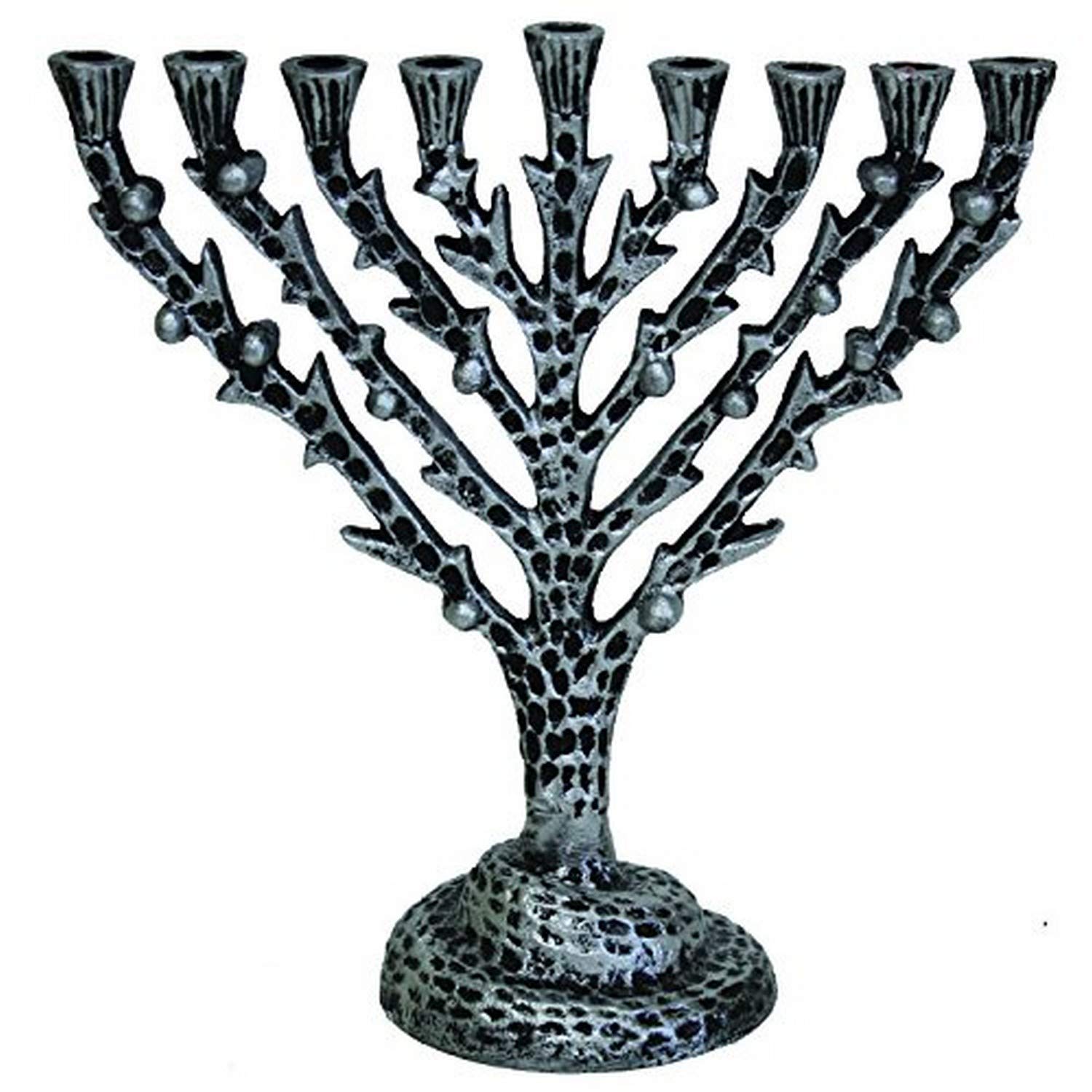 Bougie Menorah-Silver Majestic Giftware MN700, candélabre argenté aux finitions soignées
