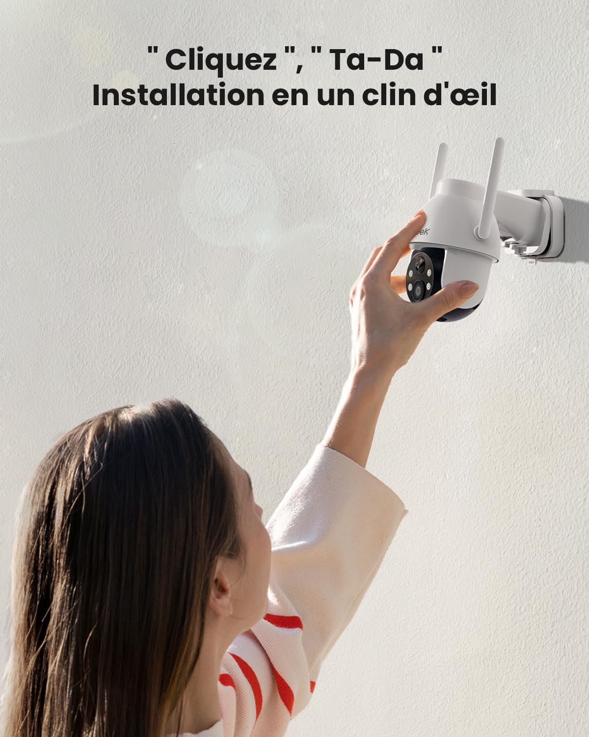 ieGeek 2K Caméra Surveillance WiFi Extérieure sans Fil 3MP 360° PTZ Solaire 15M Nocturne Couleur PIR/AI Détection Audio Bidirectionnel Alexa WiFi6 IP66